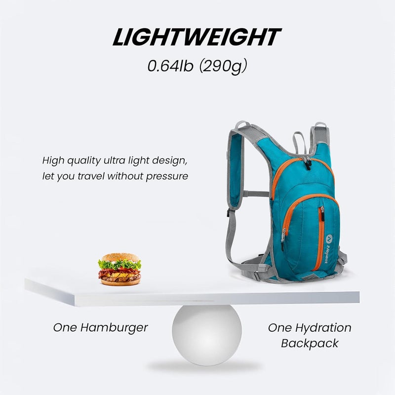 Nepest Hydration Pack Backpack for Women & Men, Lightweight Water Backpack with 2L Water Bladder for Hiking Cycling Running Biking - Image 2